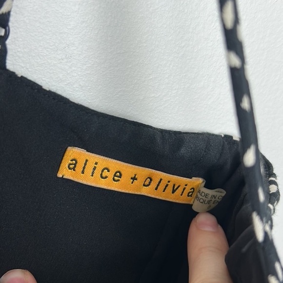 Alice & Olivia Corset Bustier Polkadot Ruffle Mini Dress Sz 0 - Picture 8 of 9